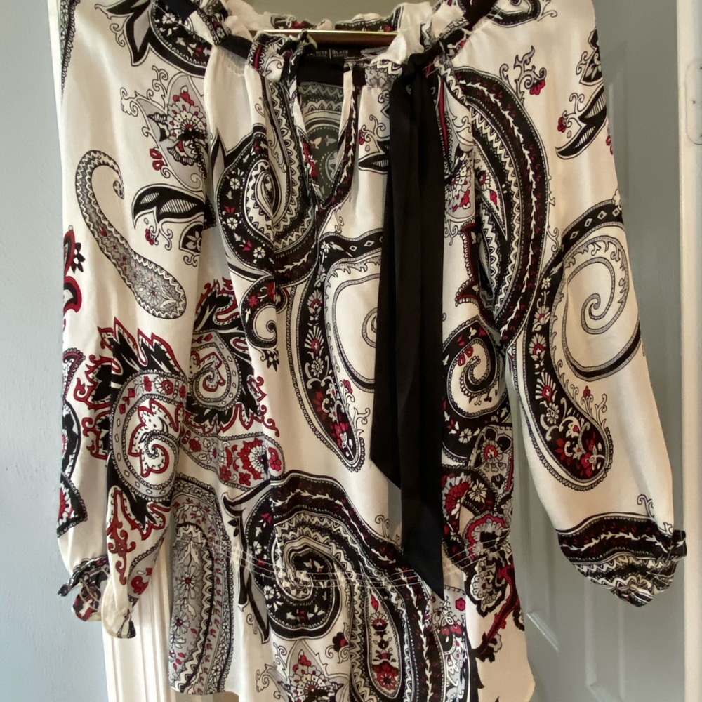White black market blouse